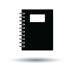 Image showing Exercise book with pen icon