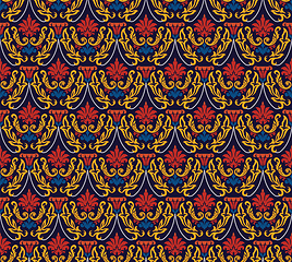 Image showing Colorful  seamless damask