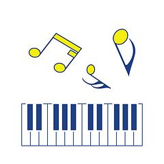 Image showing Icon of Piano keyboard