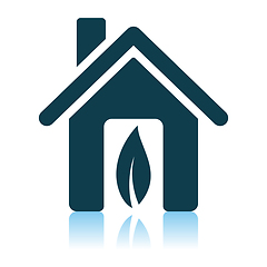 Image showing Ecological Home With Leaf Icon