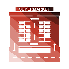 Image showing Supermarket parking square icon