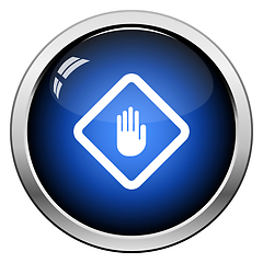 Image showing Icon Of Warning Hand
