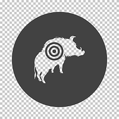 Image showing Boar silhouette with target icon