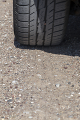 Image showing rubber tire of a car