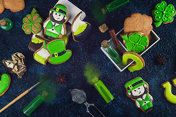 Image showing Gingerbreads cookies for Patrick\'s day