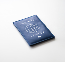 Image showing immunity passport on white background