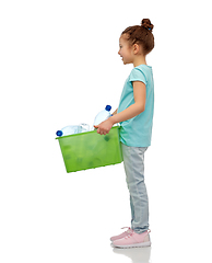 Image showing smiling girl sorting plastic waste