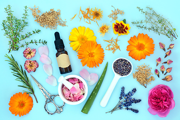 Image showing Aromatherapy Essential Oil Preparation for Skincare