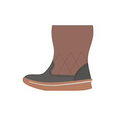 Image showing Woman fluffy boot icon