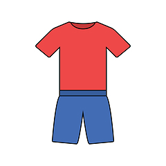 Image showing Flat design icon of Fitness uniform