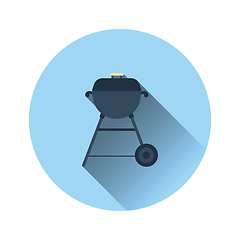 Image showing Flat design icon of barbecue