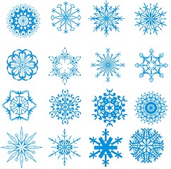 Image showing Christmas snowflakes
