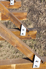 Image showing wooden bridge structure