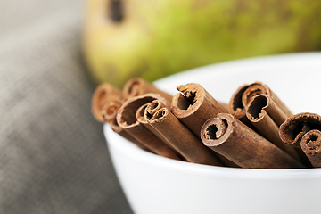 Image showing sweet cinnamon sticks
