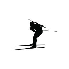 Image showing Biathlon sportsman silhouette