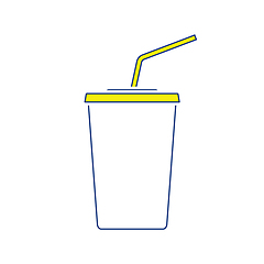 Image showing Cinema soda drink icon