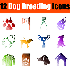 Image showing Dog Breeding Icon Set