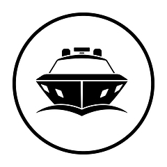 Image showing Motor yacht icon front view