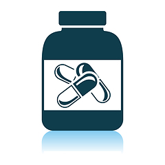 Image showing Fitness Pills In Container Icon