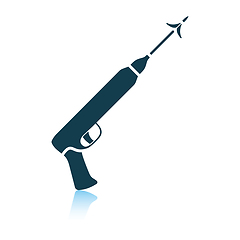 Image showing Icon of Fishing  speargun 