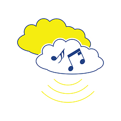 Image showing Music cloud icon