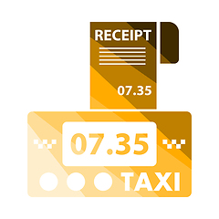 Image showing Taxi Meter With Receipt Icon