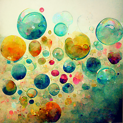 Image showing Abstract colorful watercolor background surface. 