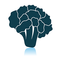 Image showing Cauliflower Icon On Gray Background