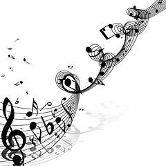 Image showing Musical Notes Design