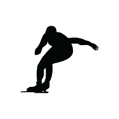 Image showing Skating man silhouette