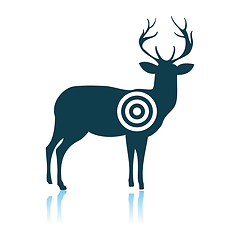 Image showing Deer Silhouette With Target