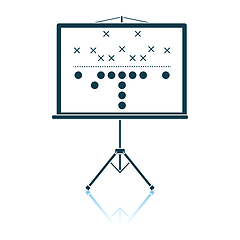 Image showing American Football Game Plan Stand Icon