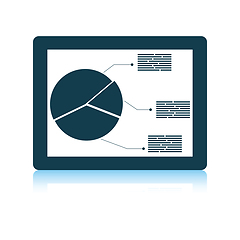 Image showing Tablet with analytics diagram icon