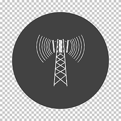 Image showing Cellular broadcasting antenna icon