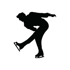 Image showing Figure skate man silhouette