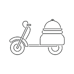 Image showing Delivering motorcycle icon