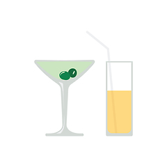 Image showing Coctail glasses icon