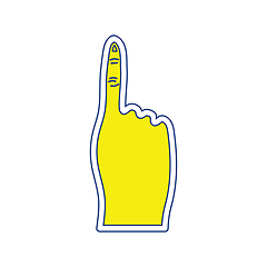 Image showing Fans foam finger icon