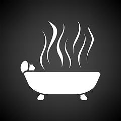 Image showing Woman Lying In Bathtub Icon