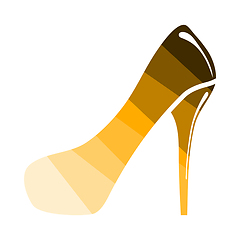 Image showing Female Shoe With High Heel Icon