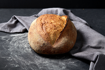 Image showing homemade craft bread on table