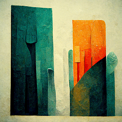 Image showing Abstract contemporary modern watercolor art.