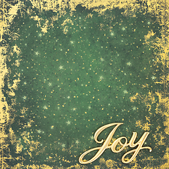 Image showing Joy at Christmas Abstract Background on Grunge Green