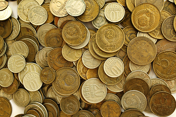 Image showing Soviet coins background