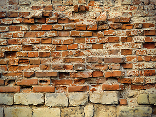 Image showing Texture of ancient destruction wall