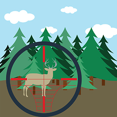 Image showing Hunting in fir forest
