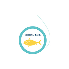 Image showing Icon of fishing line