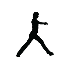 Image showing Figure skate man silhouette