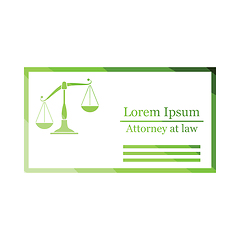 Image showing Lawyer business card icon