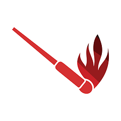 Image showing Burning matchstik icon